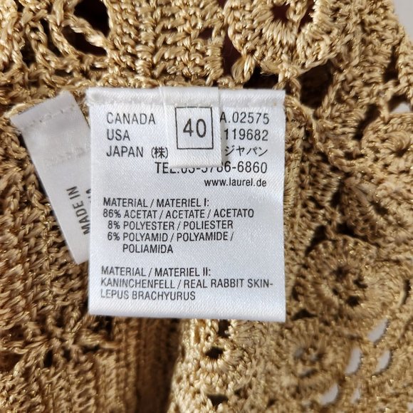 Laurel twin set rabbit fur collar - Picture 3 of 15